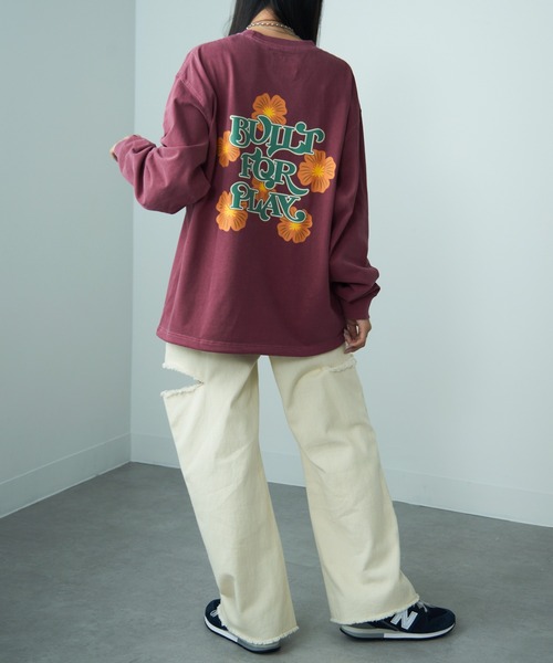 KELTY(ケルティ)の「【KELTY】Vintage Flower Design L/S T-shirt KE24213104(Tシャツ/カットソー・レディース・アイボリー/ブラック/レッド系2・L/M)」の7枚目の写真