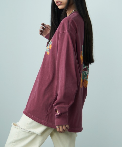 KELTY(ケルティ)の「【KELTY】Vintage Flower Design L/S T-shirt KE24213104(Tシャツ/カットソー・レディース・アイボリー/ブラック/レッド系2・L/M)」の8枚目の写真