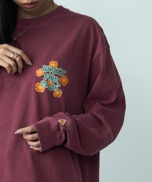 KELTY(ケルティ)の「【KELTY】Vintage Flower Design L/S T-shirt KE24213104(Tシャツ/カットソー・レディース・アイボリー/ブラック/レッド系2・L/M)」の4枚目の写真