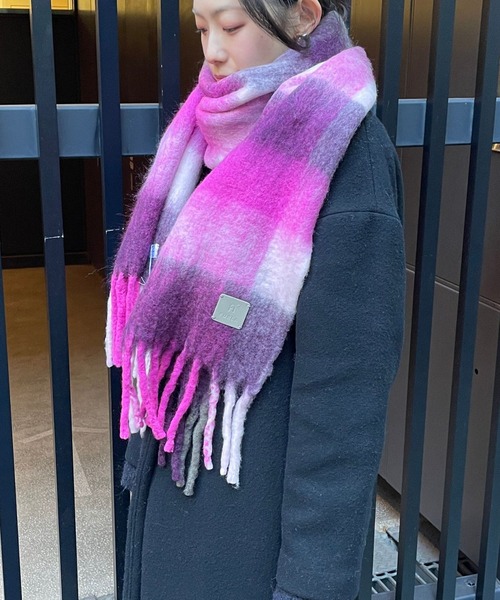 セール】ボリュームマフラー 'カラーブロック'（マフラー）｜FURLA