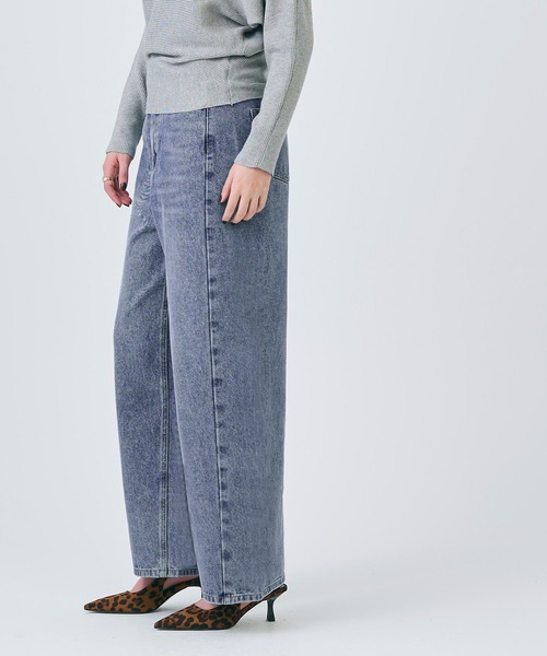 coca（coca）（コカ）の「ヴィンテージライクセミワイドデニム（デニムパンツ・レディース・ライトブルー/グレー・S/M/L）」の11枚目の写真