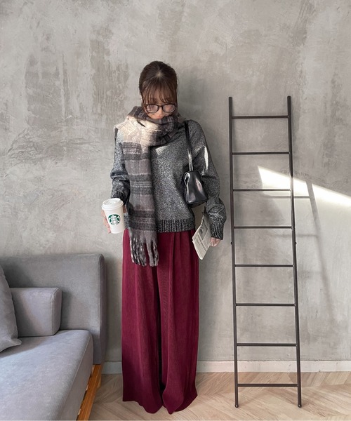 【セール】ラメ入りニットプルオーバー《洗濯機で洗える》（ニット/セーター）｜ENIM BY VICKY（エニムバイビッキー）