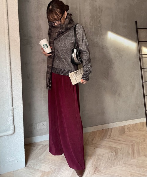 【セール】ラメ入りニットプルオーバー《洗濯機で洗える》（ニット/セーター）｜ENIM BY VICKY（エニムバイビッキー）