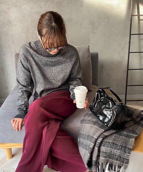 【セール】ラメ入りニットプルオーバー《洗濯機で洗える》（ニット/セーター）｜ENIM BY VICKY（エニムバイビッキー）