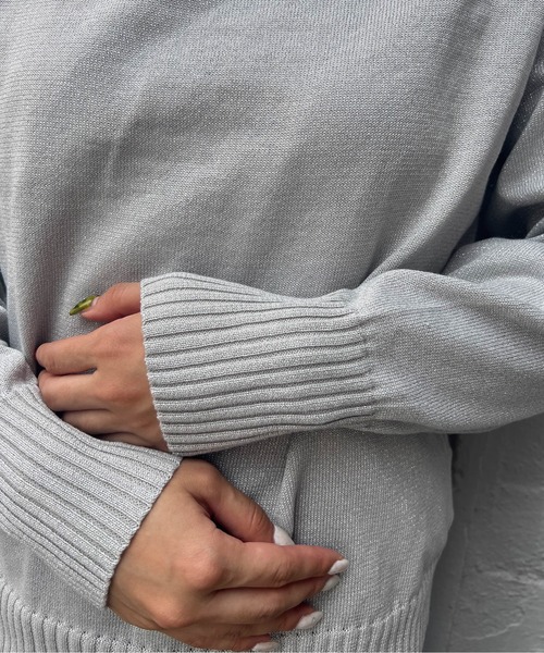 【セール】ラメ入りニットプルオーバー《洗濯機で洗える》（ニット/セーター）｜ENIM BY VICKY（エニムバイビッキー）