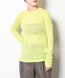 SAYAKADAVIS | SAYAKA DAVIS SHEER LONG TEE TCS60-TWR:カットソー(Tシャツ/カットソー)