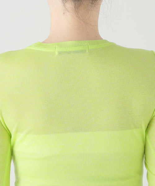 SAYAKADAVIS(サヤカディヴィス)の「SAYAKA DAVIS SHEER LONG TEE TCS60-TWR:カットソー(Tシャツ/カットソー・レディース・グリーン・SMALL)」の15枚目の写真