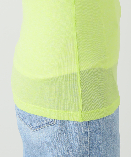 SAYAKADAVIS(サヤカディヴィス)の「SAYAKA DAVIS SHEER LONG TEE TCS60-TWR:カットソー(Tシャツ/カットソー・レディース・グリーン・SMALL)」の4枚目の写真