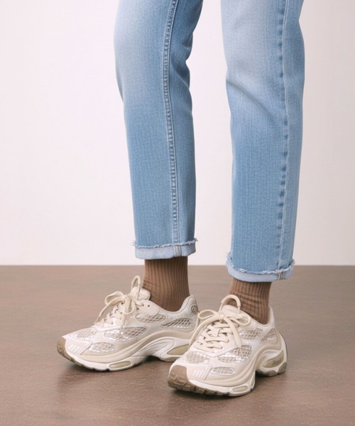 ASH（アッシュ）の「ASH/アッシュ【DRAGON】ボリュームスニーカー ダッドスニーカー 厚底 5cm（スニーカー・レディース・ホワイト×レッド/ホワイト×シルバー/ゴールド/ベージュ/グレー/ブラック/ライトベージュ/ホワイト/ピンク・36/37/38/39/35/40）」の7枚目の写真