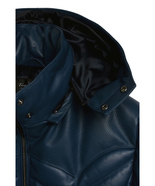 TORNADO MART（トルネードマート）の「TORNADO MART∴コンビレザーダウンブルゾン（ブルゾン・メンズ・ブルー/ブラック・M/L/LL）」の10枚目の写真