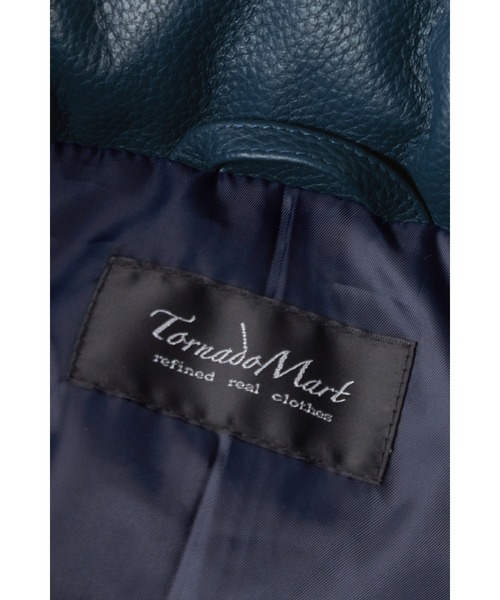 TORNADO MART（トルネードマート）の「TORNADO MART∴コンビレザーダウンブルゾン（ブルゾン・メンズ・ブルー/ブラック・M/L/LL）」の11枚目の写真
