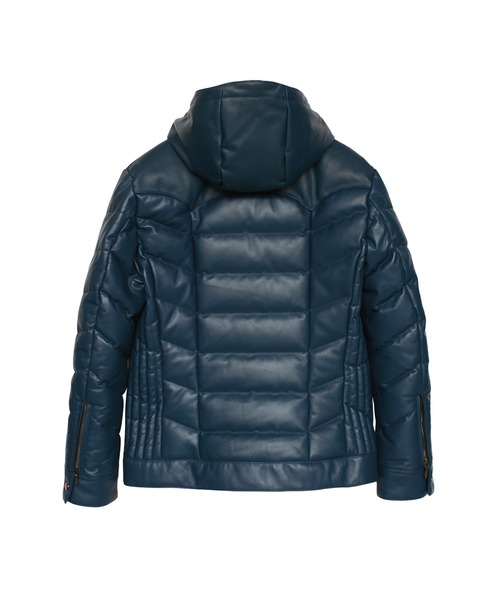 TORNADO MART（トルネードマート）の「TORNADO MART∴コンビレザーダウンブルゾン（ブルゾン・メンズ・ブルー/ブラック・M/L/LL）」の5枚目の写真