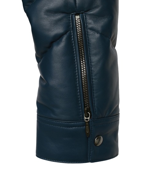 TORNADO MART（トルネードマート）の「TORNADO MART∴コンビレザーダウンブルゾン（ブルゾン・メンズ・ブルー/ブラック・M/L/LL）」の15枚目の写真