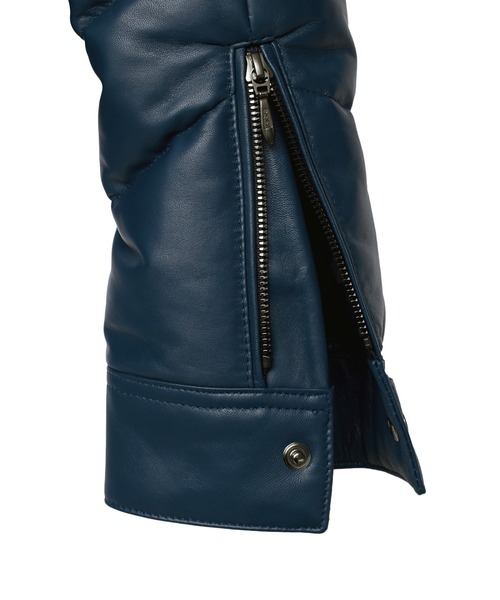 TORNADO MART（トルネードマート）の「TORNADO MART∴コンビレザーダウンブルゾン（ブルゾン・メンズ・ブルー/ブラック・M/L/LL）」の16枚目の写真