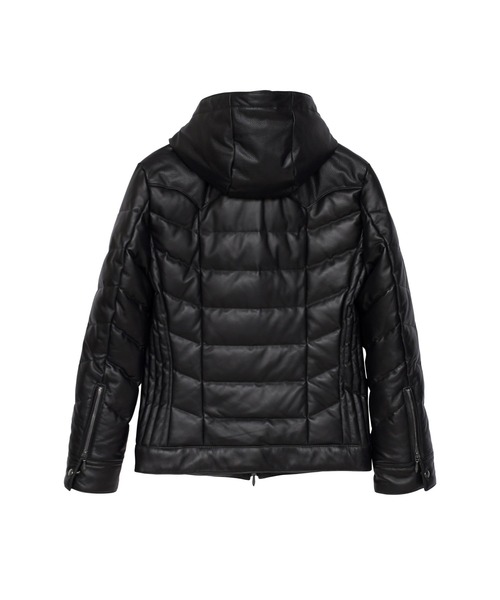 TORNADO MART（トルネードマート）の「TORNADO MART∴コンビレザーダウンブルゾン（ブルゾン・メンズ・ブルー/ブラック・M/L/LL）」の3枚目の写真