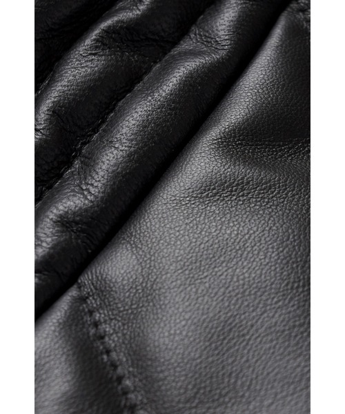 TORNADO MART（トルネードマート）の「TORNADO MART∴コンビレザーダウンブルゾン（ブルゾン・メンズ・ブルー/ブラック・M/L/LL）」の4枚目の写真