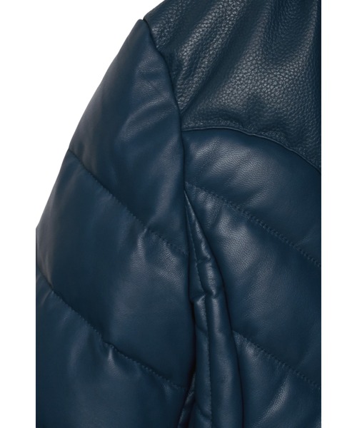 TORNADO MART（トルネードマート）の「TORNADO MART∴コンビレザーダウンブルゾン（ブルゾン・メンズ・ブルー/ブラック・M/L/LL）」の13枚目の写真