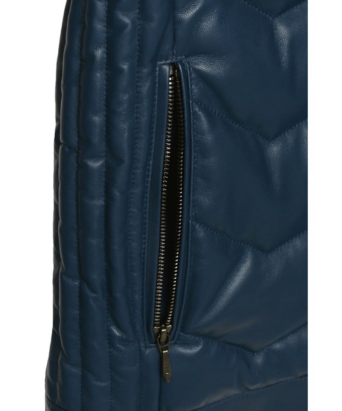 TORNADO MART（トルネードマート）の「TORNADO MART∴コンビレザーダウンブルゾン（ブルゾン・メンズ・ブルー/ブラック・M/L/LL）」の17枚目の写真