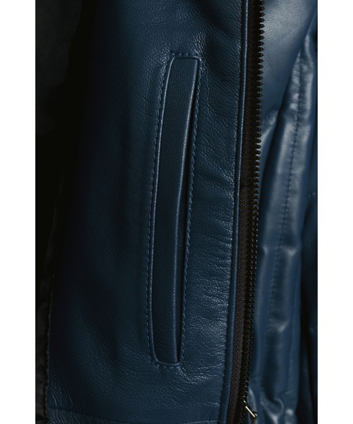 TORNADO MART（トルネードマート）の「TORNADO MART∴コンビレザーダウンブルゾン（ブルゾン・メンズ・ブルー/ブラック・M/L/LL）」の19枚目の写真