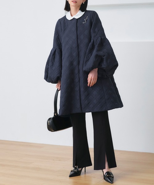 【完売品】RUIRUE BOUTIQUE ボリュームスリーブキルティングコート RUIRUE BOUTIQUE ダウンコート ダウンジャケット ファイバー