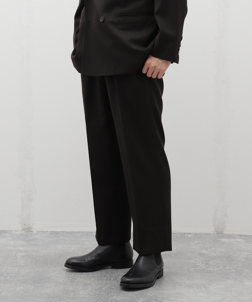 EDIFICE(エディフィス)の「【La.French】2タックパンツ (Whip cord)(スラックス・メンズ・ベージュ/ブラウン・SMALL/MEDIUM/LARGE)」の1枚目の写真