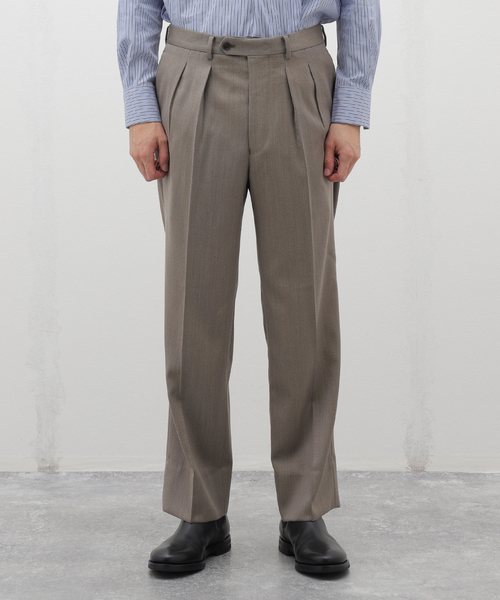 EDIFICE(エディフィス)の「【La.French】2タックパンツ (Whip cord)(スラックス・メンズ・ベージュ/ブラウン・SMALL/MEDIUM/LARGE)」の4枚目の写真