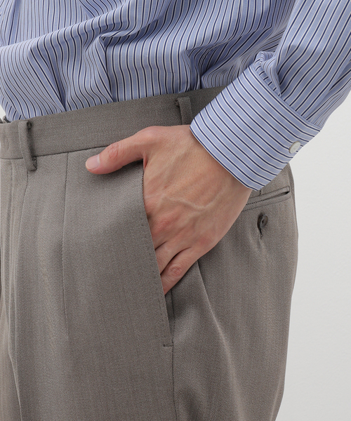 EDIFICE(エディフィス)の「【La.French】2タックパンツ (Whip cord)(スラックス・メンズ・ベージュ/ブラウン・SMALL/MEDIUM/LARGE)」の10枚目の写真
