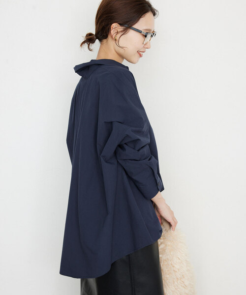 SLOBE IENA(スローブイエナ)の「over size shirt(シャツ/ブラウス・レディース・ホワイト/ベージュ/ネイビー・FREE)」の13枚目の写真