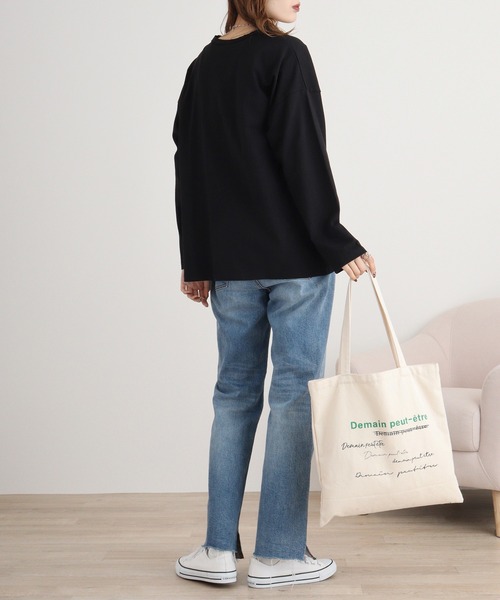 EMAGO ﾚｲﾔｰﾄﾞ風刺繍ﾌﾟﾙｵｰﾊﾞｰ（Tシャツ/カットソー）｜Emago