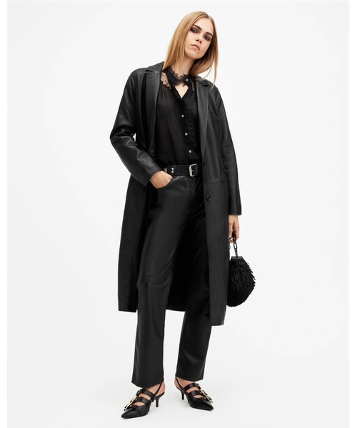 ALLSAINTS（オールセインツ）の「AIRE LONG LINE LEATHER COAT