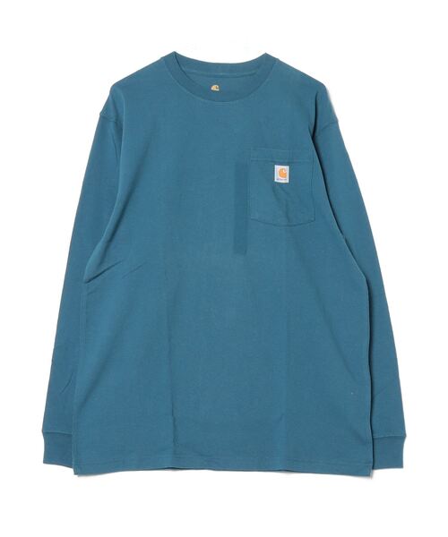 Carhartt(カーハート)の「【T9】【CARHARTT/カーハート】LONG SLEEVE WORKWEAR POCKET ヘビーオンスビッグシルエットポケットロンT K126(Tシャツ/カットソー・メンズ・グリーン系1/ダークオレンジ/ワインレッド/オリーブドラブ/ブルー/スモークピンク/ダークブルー/チェリーレッド/ライム/グリーン/オレンジ系/マルーン/ブルー系その他/チャコールグレー/ブルー系その他2/ヘザーグレー/ネイビー/ダークブラウン/オートミール/ブラック・MEDIUM/SMALL/LARGE/X-LARGE/XX-LARGE)」の15枚目の写真