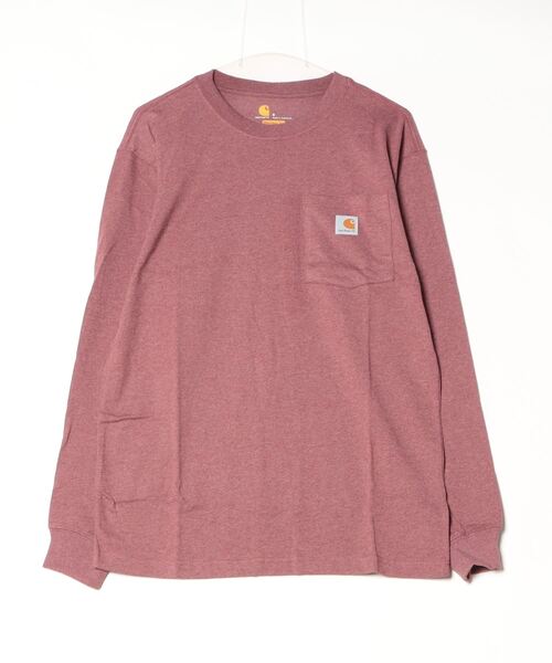 Carhartt(カーハート)の「【T9】【CARHARTT/カーハート】LONG SLEEVE WORKWEAR POCKET ヘビーオンスビッグシルエットポケットロンT K126(Tシャツ/カットソー・メンズ・グリーン系1/ダークオレンジ/ワインレッド/オリーブドラブ/ブルー/スモークピンク/ダークブルー/チェリーレッド/ライム/グリーン/オレンジ系/マルーン/ブルー系その他/チャコールグレー/ブルー系その他2/ヘザーグレー/ネイビー/ダークブラウン/オートミール/ブラック・MEDIUM/SMALL/LARGE/X-LARGE/XX-LARGE)」の17枚目の写真