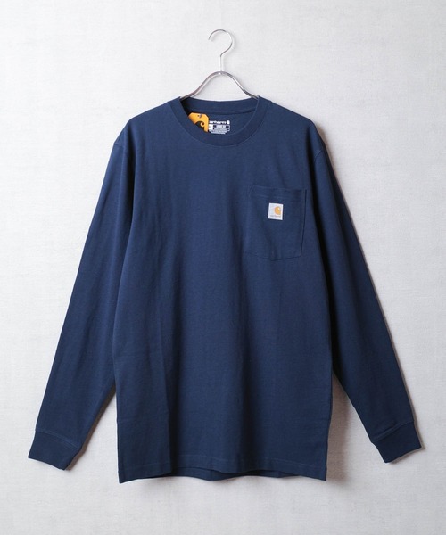 Carhartt(カーハート)の「【T9】【CARHARTT/カーハート】LONG SLEEVE WORKWEAR POCKET ヘビーオンスビッグシルエットポケットロンT K126(Tシャツ/カットソー・メンズ・グリーン系1/ダークオレンジ/ワインレッド/オリーブドラブ/ブルー/スモークピンク/ダークブルー/チェリーレッド/ライム/グリーン/オレンジ系/マルーン/ブルー系その他/チャコールグレー/ブルー系その他2/ヘザーグレー/ネイビー/ダークブラウン/オートミール/ブラック・MEDIUM/SMALL/LARGE/X-LARGE/XX-LARGE)」の11枚目の写真