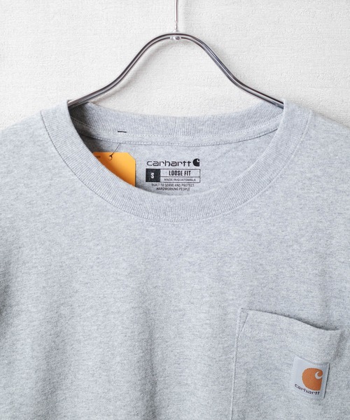 Carhartt(カーハート)の「【T9】【CARHARTT/カーハート】LONG SLEEVE WORKWEAR POCKET ヘビーオンスビッグシルエットポケットロンT K126(Tシャツ/カットソー・メンズ・グリーン系1/ダークオレンジ/ワインレッド/オリーブドラブ/ブルー/スモークピンク/ダークブルー/チェリーレッド/ライム/グリーン/オレンジ系/マルーン/ブルー系その他/チャコールグレー/ブルー系その他2/ヘザーグレー/ネイビー/ダークブラウン/オートミール/ブラック・MEDIUM/SMALL/LARGE/X-LARGE/XX-LARGE)」の22枚目の写真
