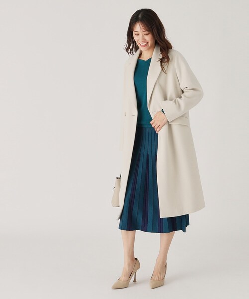 【セール】【日本製】きれいめにもカジュアルにも！美シルエットのチェスター風コート（チェスターコート）｜COUP DE CHANCE（クードシャンス）