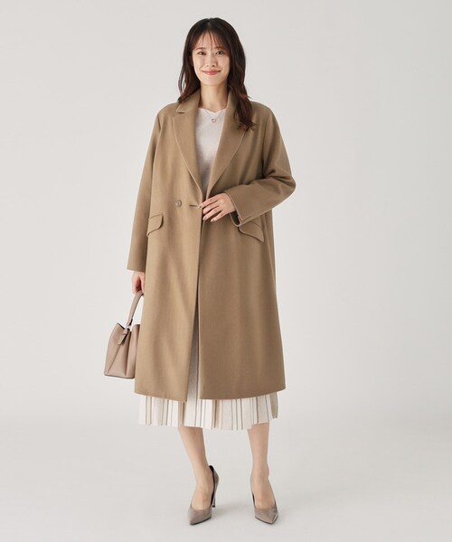 【セール】【日本製】きれいめにもカジュアルにも！美シルエットのチェスター風コート（チェスターコート）｜COUP DE CHANCE（クードシャンス）