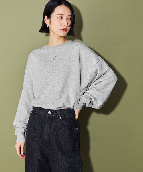 CITEN（シテン）の「＜CITEN＞ロゴスウェット（スウェット・レディース・ライトグレー/ライトブルー/オフホワイト・FREE）」の4枚目の写真