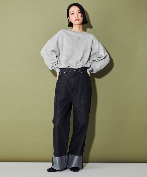 CITEN（シテン）の「＜CITEN＞ロゴスウェット（スウェット・レディース・ライトグレー/ライトブルー/オフホワイト・FREE）」の5枚目の写真