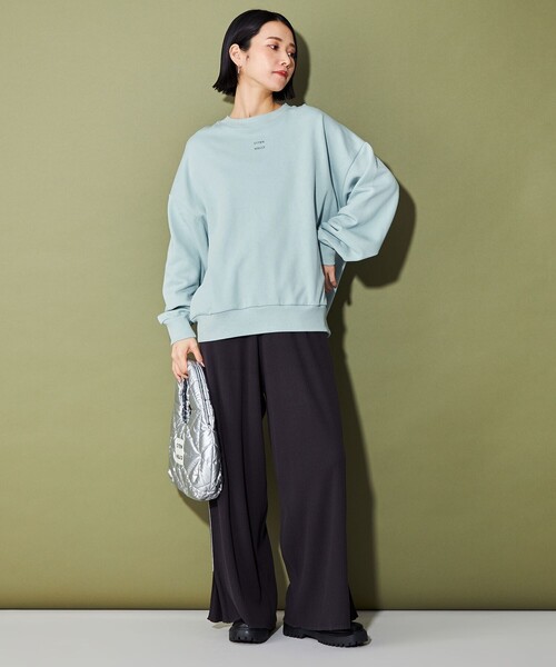 CITEN（シテン）の「＜CITEN＞ロゴスウェット（スウェット・レディース・ライトグレー/ライトブルー/オフホワイト・FREE）」の12枚目の写真