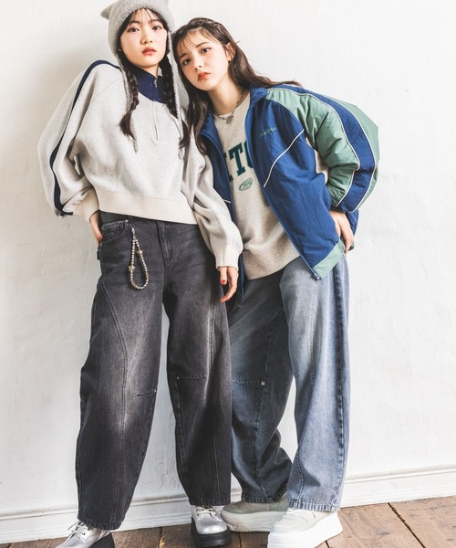 repipi armario（レピピ アルマリオ）の「カラーブロックキルトブルゾン（ブルゾン・キッズ・ブラック/ネイビー/ベージュ・LARGE/MEDIUM/SMALL）」の16枚目の写真