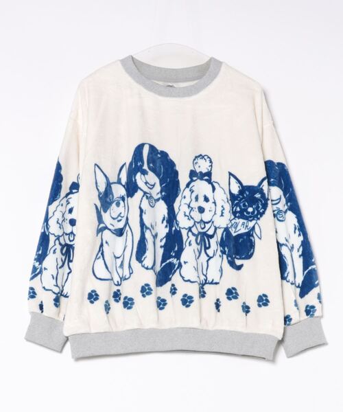 【セール】143706：ワンちゃんネコちゃん柄 ふわふわフランネルプルオーバー（Tシャツ/カットソー）｜ScoLar（スカラー） mdprevattcaulkingandwaterproofing.com
