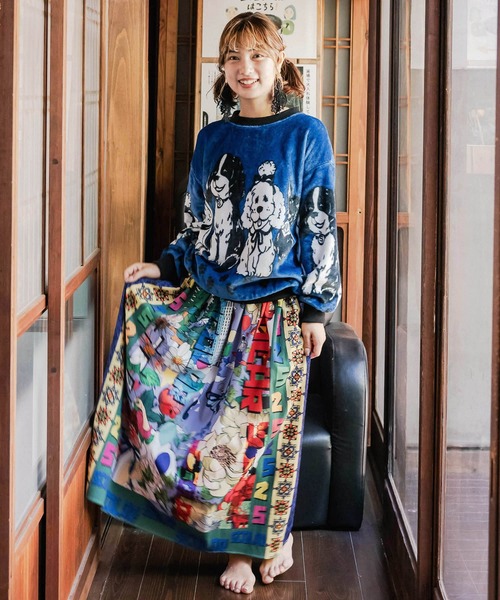 【セール】143706：ワンちゃんネコちゃん柄 ふわふわフランネルプルオーバー（Tシャツ/カットソー）｜ScoLar（スカラー） mdprevattcaulkingandwaterproofing.com