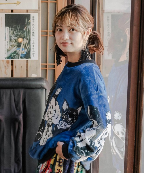 【セール】143706：ワンちゃんネコちゃん柄 ふわふわフランネルプルオーバー（Tシャツ/カットソー）｜ScoLar（スカラー） mdprevattcaulkingandwaterproofing.com