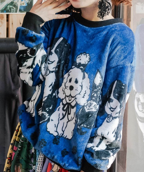 【セール】143706：ワンちゃんネコちゃん柄 ふわふわフランネルプルオーバー（Tシャツ/カットソー）｜ScoLar（スカラー） mdprevattcaulkingandwaterproofing.com