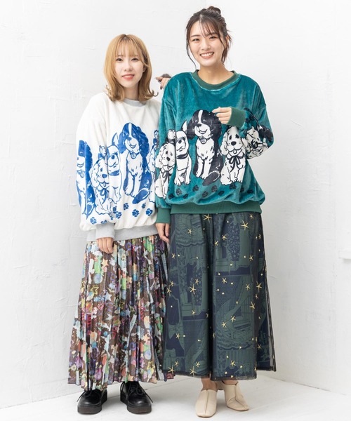 【セール】143706：ワンちゃんネコちゃん柄 ふわふわフランネルプルオーバー（Tシャツ/カットソー）｜ScoLar（スカラー） mdprevattcaulkingandwaterproofing.com