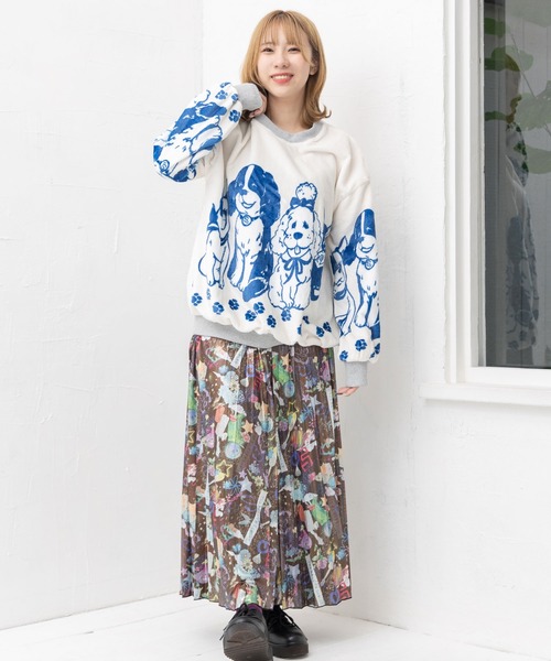 【セール】143706：ワンちゃんネコちゃん柄 ふわふわフランネルプルオーバー（Tシャツ/カットソー）｜ScoLar（スカラー） mdprevattcaulkingandwaterproofing.com