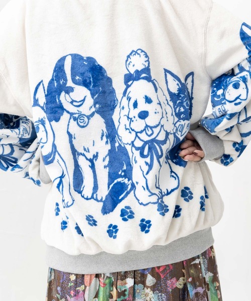 【セール】143706：ワンちゃんネコちゃん柄 ふわふわフランネルプルオーバー（Tシャツ/カットソー）｜ScoLar（スカラー） mdprevattcaulkingandwaterproofing.com