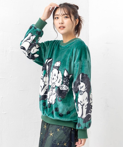 【セール】143706：ワンちゃんネコちゃん柄 ふわふわフランネルプルオーバー（Tシャツ/カットソー）｜ScoLar（スカラー） mdprevattcaulkingandwaterproofing.com