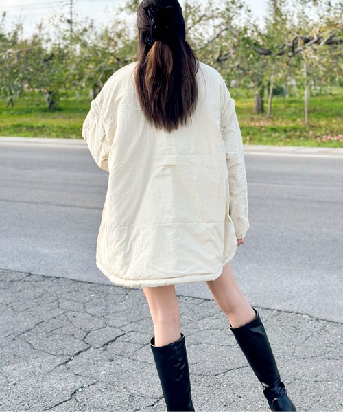 Per sist ence（パーシエンス）の「中綿2WAYモンスターパーカー（ダウンジャケット/コート・レディース・チャコールグレー/ベージュ/アイボリー/ブラック・FREE）」の18枚目の写真