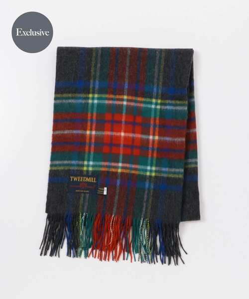 TWEED MILL(ツイードミル)の「『一部別注カラー』TWEED MILL wool stole(ストール/ショール・レディース・ブラック系その他/ブルー系その他/ホワイト系その他/ベージュ系その他/グレー系その他/チャコールグレー・-)」の4枚目の写真